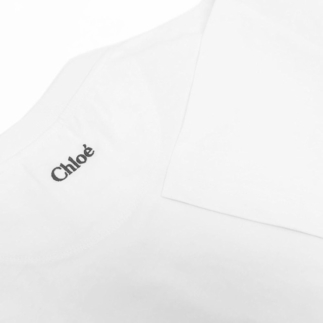 クロエ CHC23SJH01 181 101 レディス ロゴ刺繍 クラシック Tシャツ トップス ホワイト (新品）Chloe｜au PAY マーケット